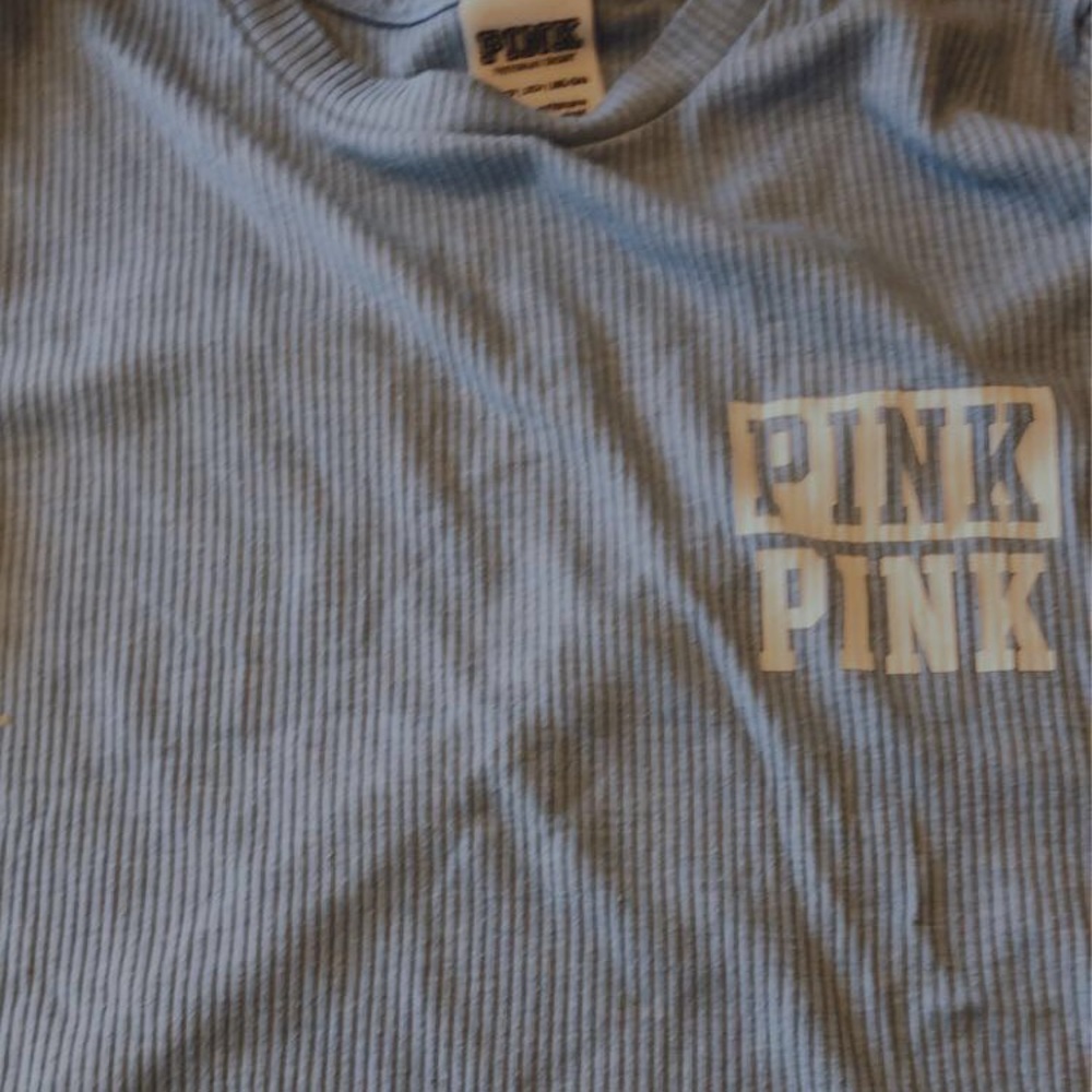 light blue ribbed shirt